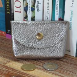 Porte-Monnaie Gris métal Crazy Lou
