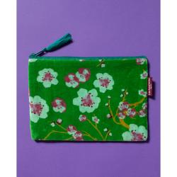 Trousse Velours Medium Blossom Green Les Touristes