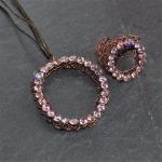 Collier et Bague Aliano Strass Circle Copper