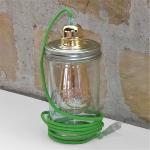 Lampe Bocal Cordon Vert